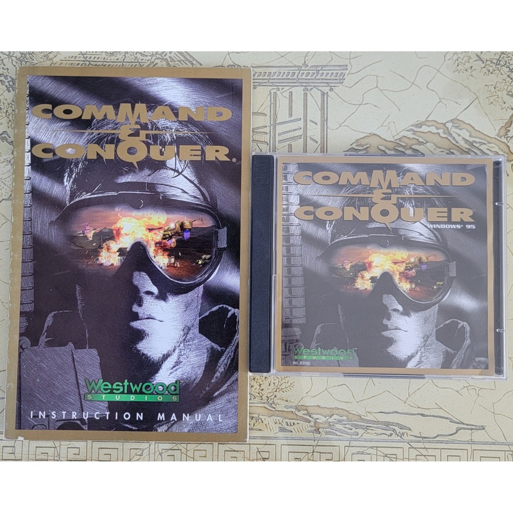Command & Conquer Gold Edition Windows 95 PC 2-Disc Set Westwood Studios Manual